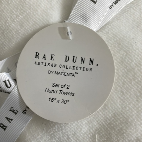 Rae a Dunn set of  2 hand towels NWT - Picture 2 of 3